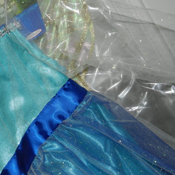 DISNEY FROZEN ELSA LITTLE GIRLS ELSA BUNDLE DRESS & TIARA & SHOES🆕⌚📦🏃💨🚚 - Picture 10 of 14